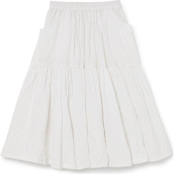 Swing Long Skirt, White - Little Creative Factory Skirts | Maisonette
