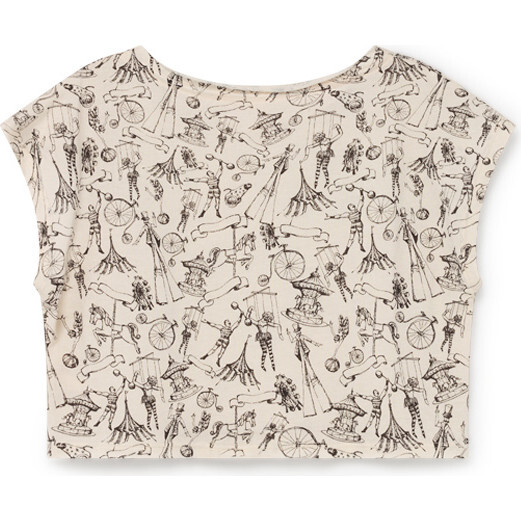 Soft Tattoo Crop Top, Cream - Tees - 3