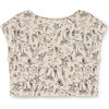 Soft Tattoo Crop Top, Cream - Tees - 3