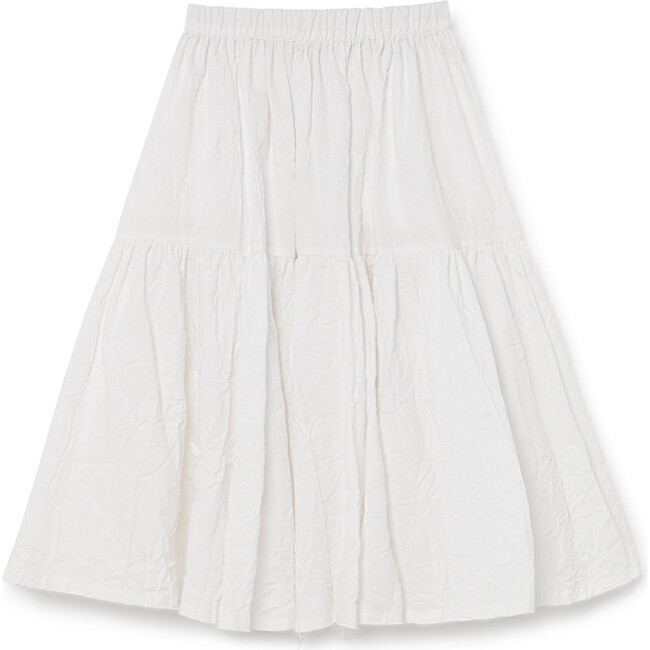 Swing Long Skirt, White - Little Creative Factory Skirts | Maisonette