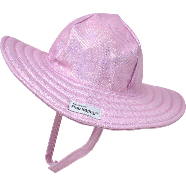 UPF 50 Summer Splash Swim Hat, Sparkling Sunset Pink - Hats - 1