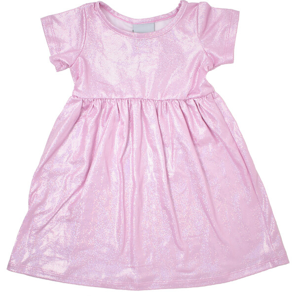 UPF 50 Laya Short Sleeve Tee Dress, Sparkling Sunset Pink - Flap Happy ...