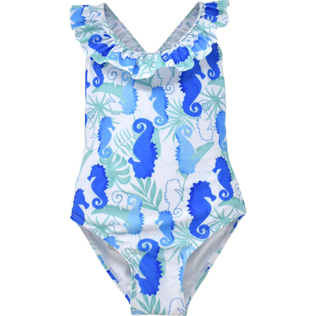 UPF 50 Mindy Crossback Swimsuit, Seahorse Reef