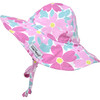 UPF 50 Floppy Hat, Painted Flowers - Hats - 1 - thumbnail