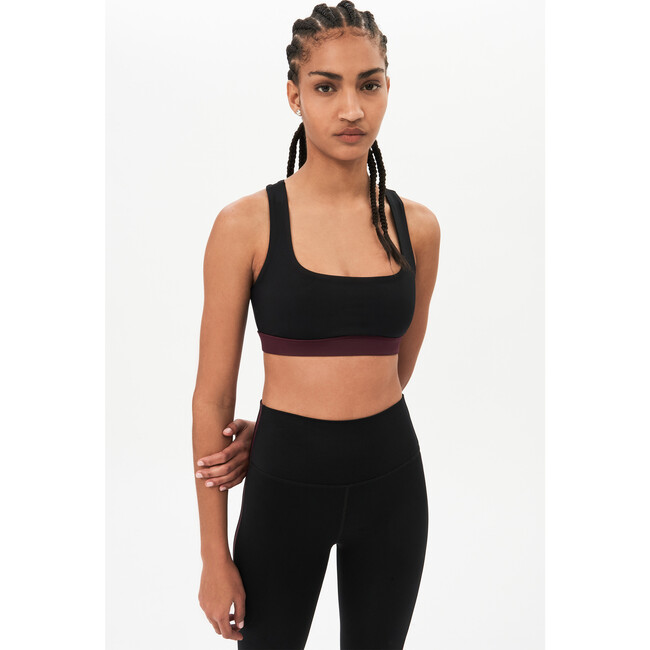 Women's Dream Techflex Bra, Black and Prune