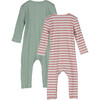 Baby Lewis Coverall Duo, Sage Multi - Onesies - 2