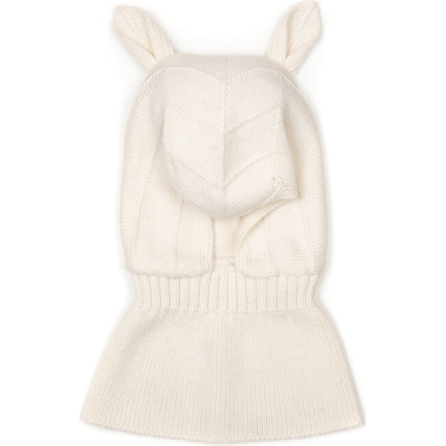 Mini Rabbit Balaclava w/cashmere, Off White - Hats - 1