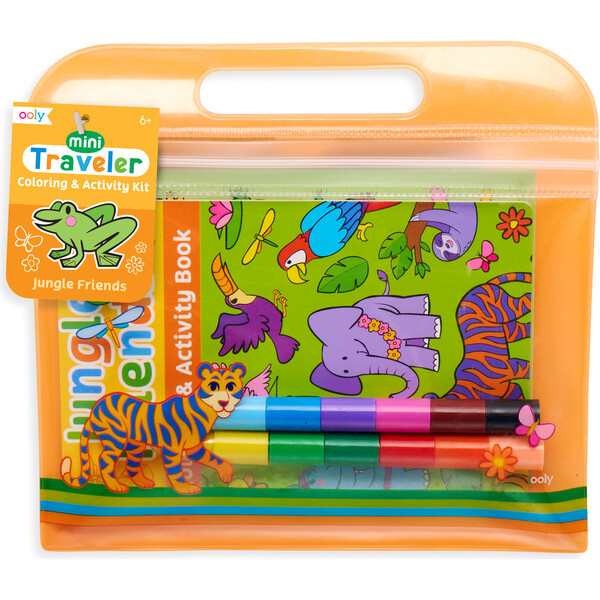 Mini Traveler Coloring & Activity Kit, Jungle Friends - OOLY Arts & Crafts | Maisonette