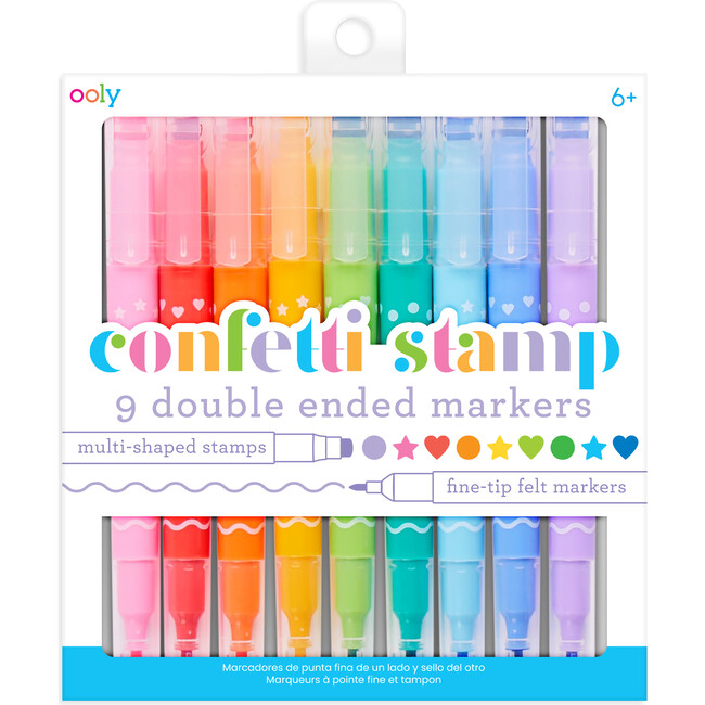 Confetti Stamp Double-Ended Markers - Arts & Crafts - 1