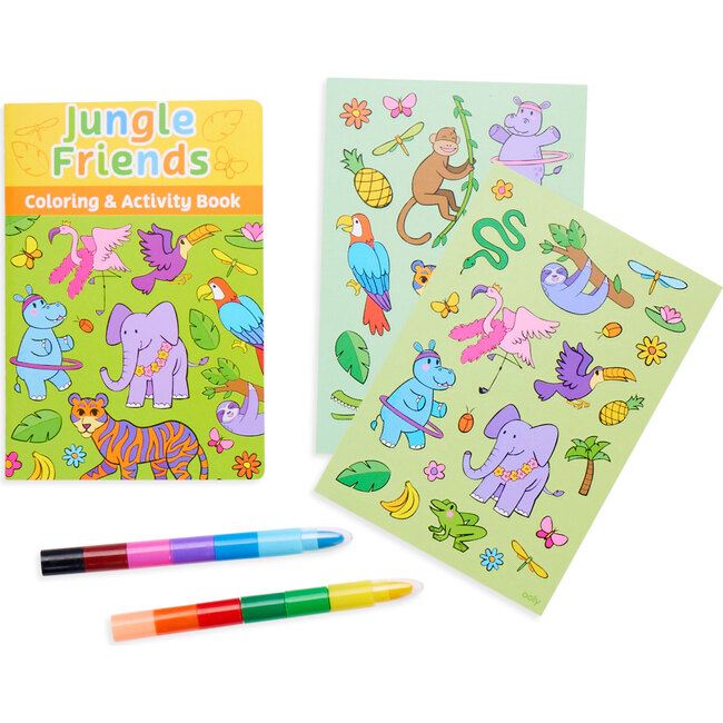 Mini Traveler Coloring & Activity Kit, Jungle Friends - Stickers - 3