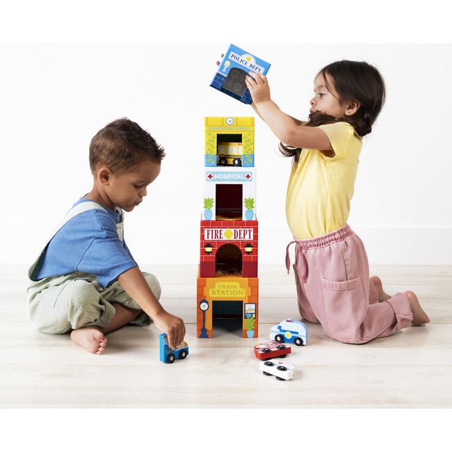 Nested Toy & Car Set, Busy City - Transportation - 3