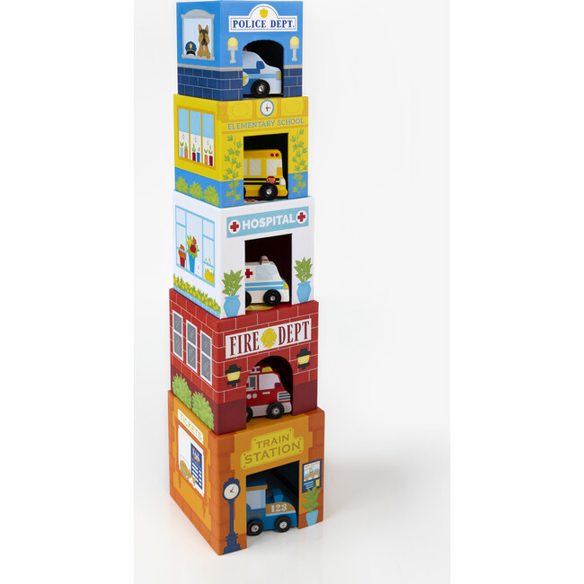 Nested Toy & Car Set, Busy City - Transportation - 4