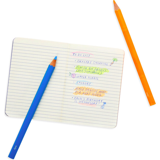 Jumbo Brights Neon Colored Pencils - Art Supplies - 3