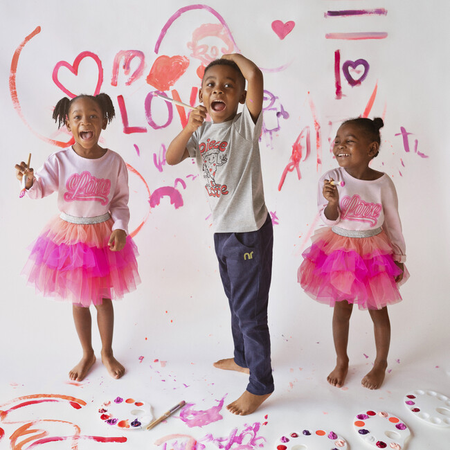Daisy Tulle Skirt, Pink Multi - Skirts - 4