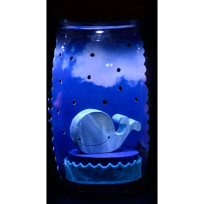 Mason Jar Solar Nightlight, Whale - Lighting - 2