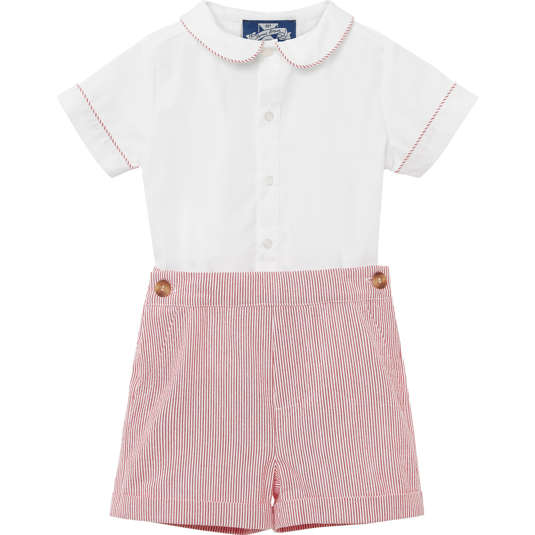 Little Rupert Set, Red & White - Mixed Apparel Set - 1
