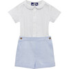 Little Rupert Set, Pale Blue & White - Mixed Apparel Set - 1 - thumbnail
