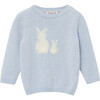 Little Bobble Tail Bunny Jumper, Pale Blue - Jumpers - 1 - thumbnail
