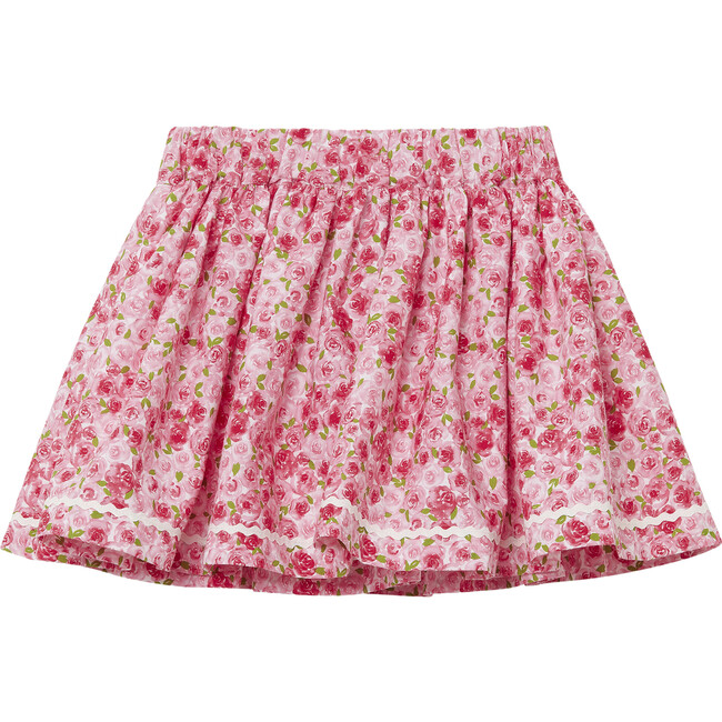 Rose Ric Rac Skirt, Red Rose - Skirts - 2