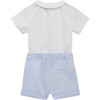 Little Rupert Set, Pale Blue & White - Mixed Apparel Set - 2