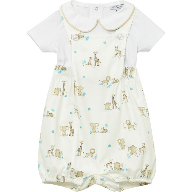 Little Augustus And Friends Little Romper, Multi Animal