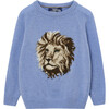 Augustus Jumper, Mid Blue - Jumpers - 1 - thumbnail