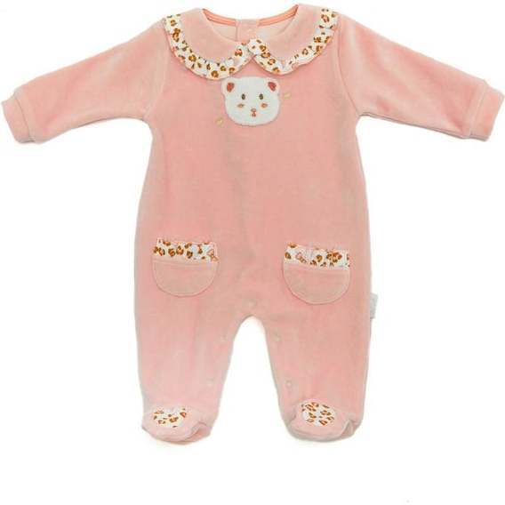 Cute Leopard Overall Romper, Pink - Rompers - 1 - zoom