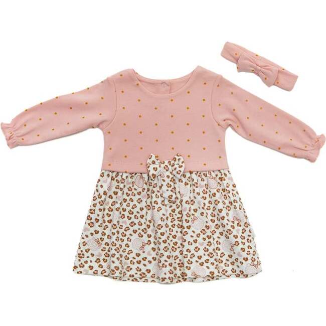 Leopard Jersey Dress, Pink