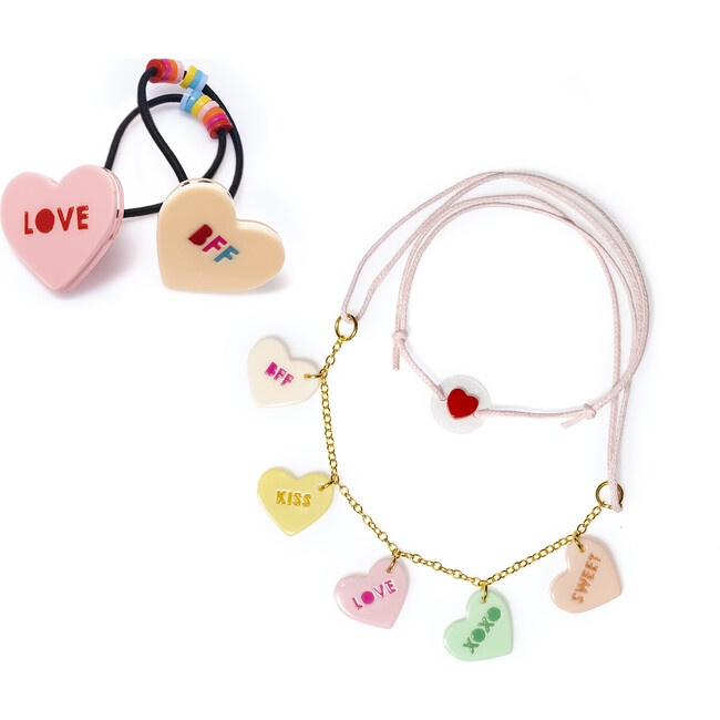Heart Candy Ponytail & Necklace Bundle