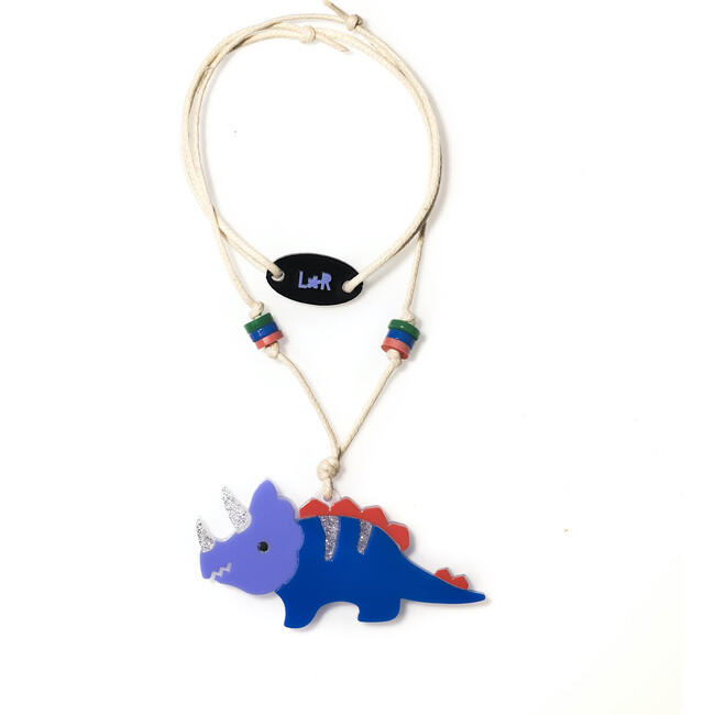 Triceratops Blue Necklace