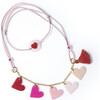 Multi Cece Hearts Red Pink Shades Headband & Necklace Bundle - Mixed Accessories Set - 3