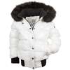 Kyla Puffer Coat, White - Coats - 1 - thumbnail