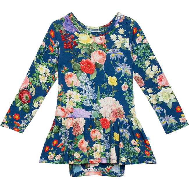 Long Sleeve Basic Twirl Skirt Bodysuit, Carmen