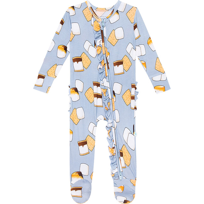 Footie Ruffled Zippered One Piece, Marshal - Onesies - 1