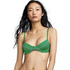 Women's Matrix Bikini Top, Green - Two Pieces - 1 - thumbnail