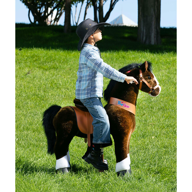 Dark Brown Horse with White Hoof, Large - Ride-Ons - 2