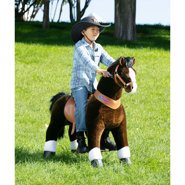 Dark Brown Horse with White Hoof, Large - Ride-On - 3