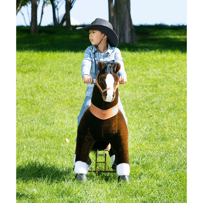Dark Brown Horse with White Hoof, Large - Ride-On - 4