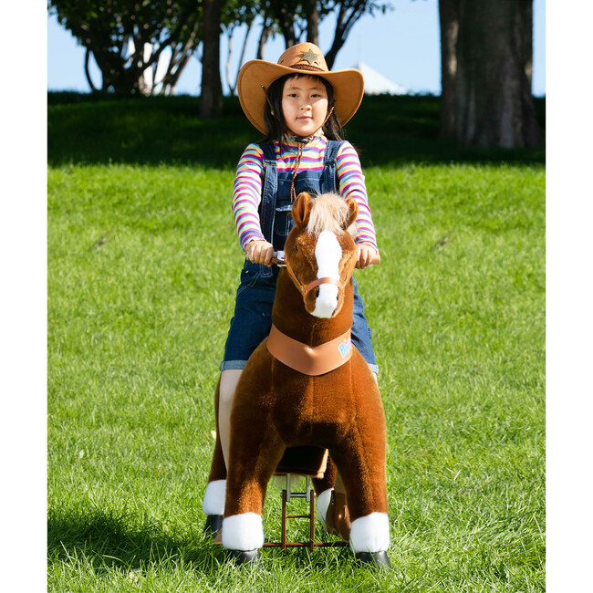 Light Brown Horse with White Hoof, Large - Ride-On - 4