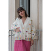 Women's Hand Embroidered Rainbow Hearts Cardigan  - Sweaters - 4