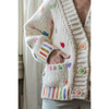 Women's Hand Embroidered Rainbow Hearts Cardigan  - Sweaters - 5