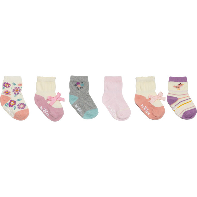 Winter Garden Socks 6 Pack, Blush - Socks - 1