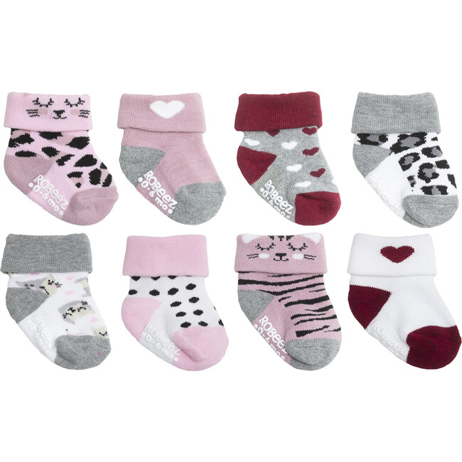 Little Kitty Socks 8 Pack, Blush