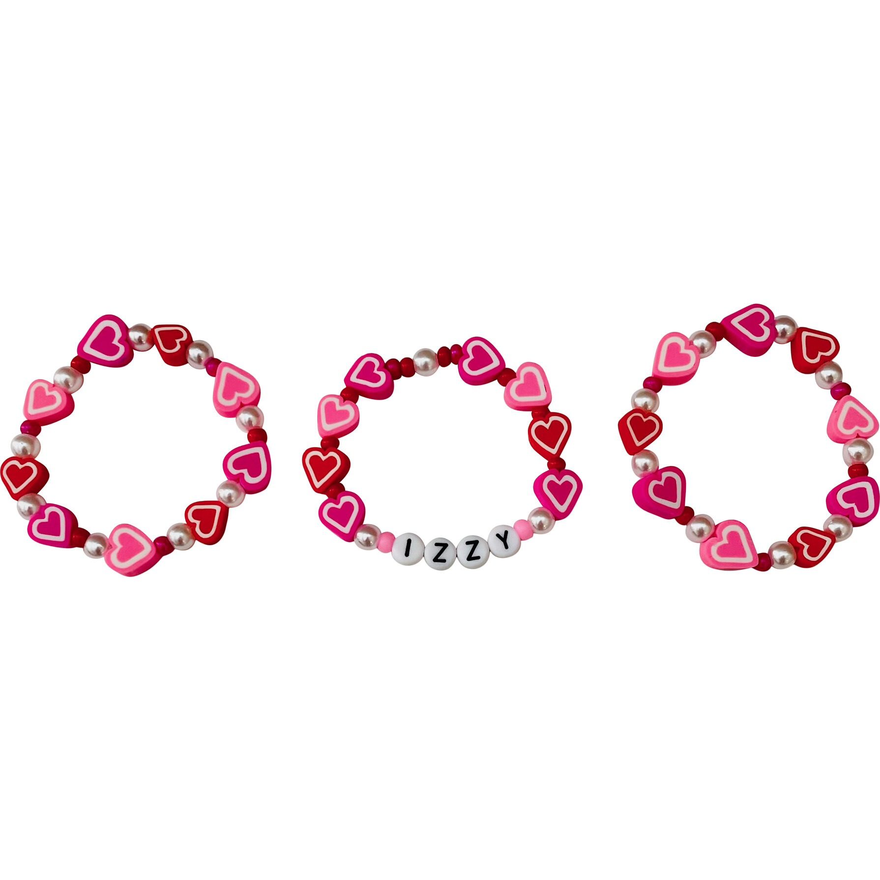 Izzy Heart Monogram Bracelet Set - Bracelets - 1