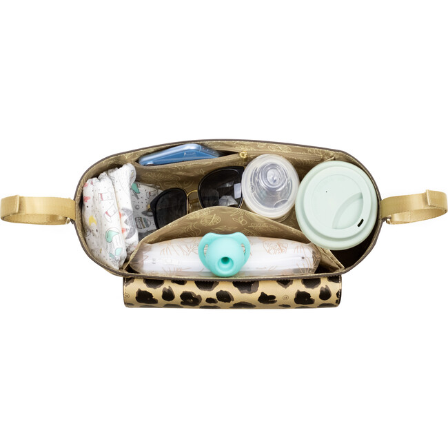 Peek A Boo Stroller Caddy, Leopard - Diaper Bags - 5