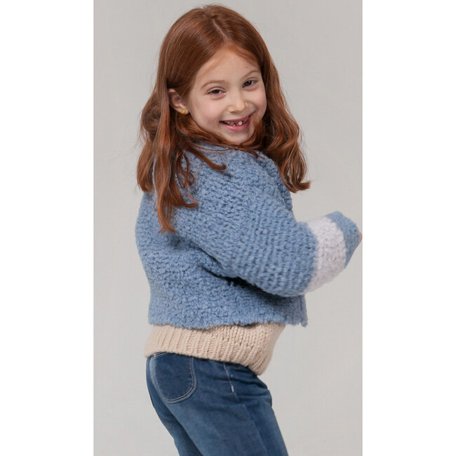 Fluffy Cardigan, Pastel blue - Cardigans - 3