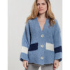 Women's Fluffy Cardigan, Pastel blue - Cardigans - 2
