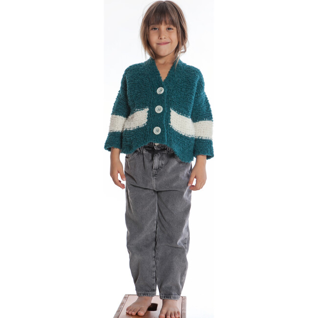 Fluffy Cardigan, Emerald - Cardigans - 3
