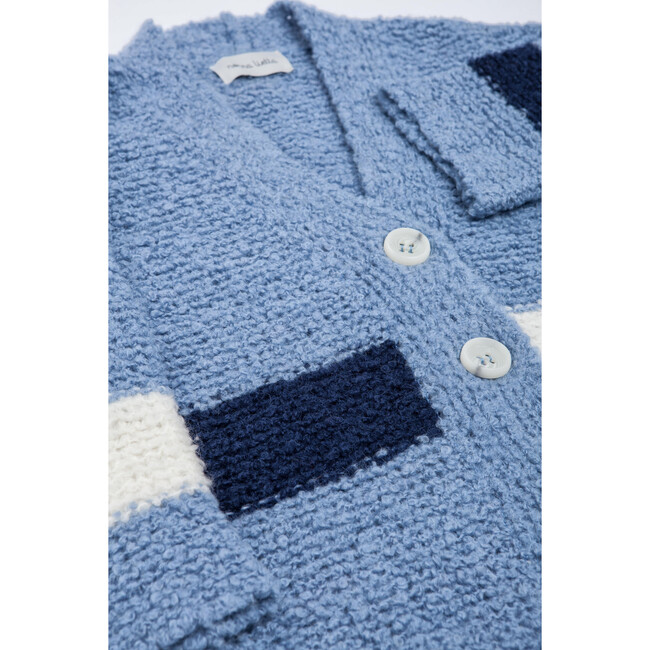 Women's Fluffy Cardigan, Pastel blue - Cardigans - 4
