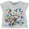 Floral Hedgehog T-Shirt, Gray - Tees - 1 - thumbnail